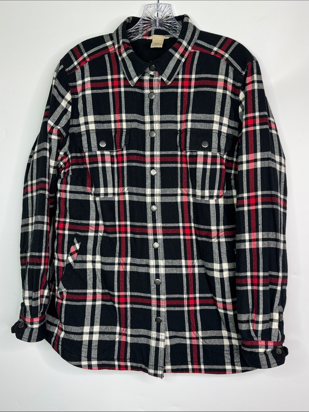 Duluth Trading Co. Free Swingin' Lined Flannel Shirt Size Large